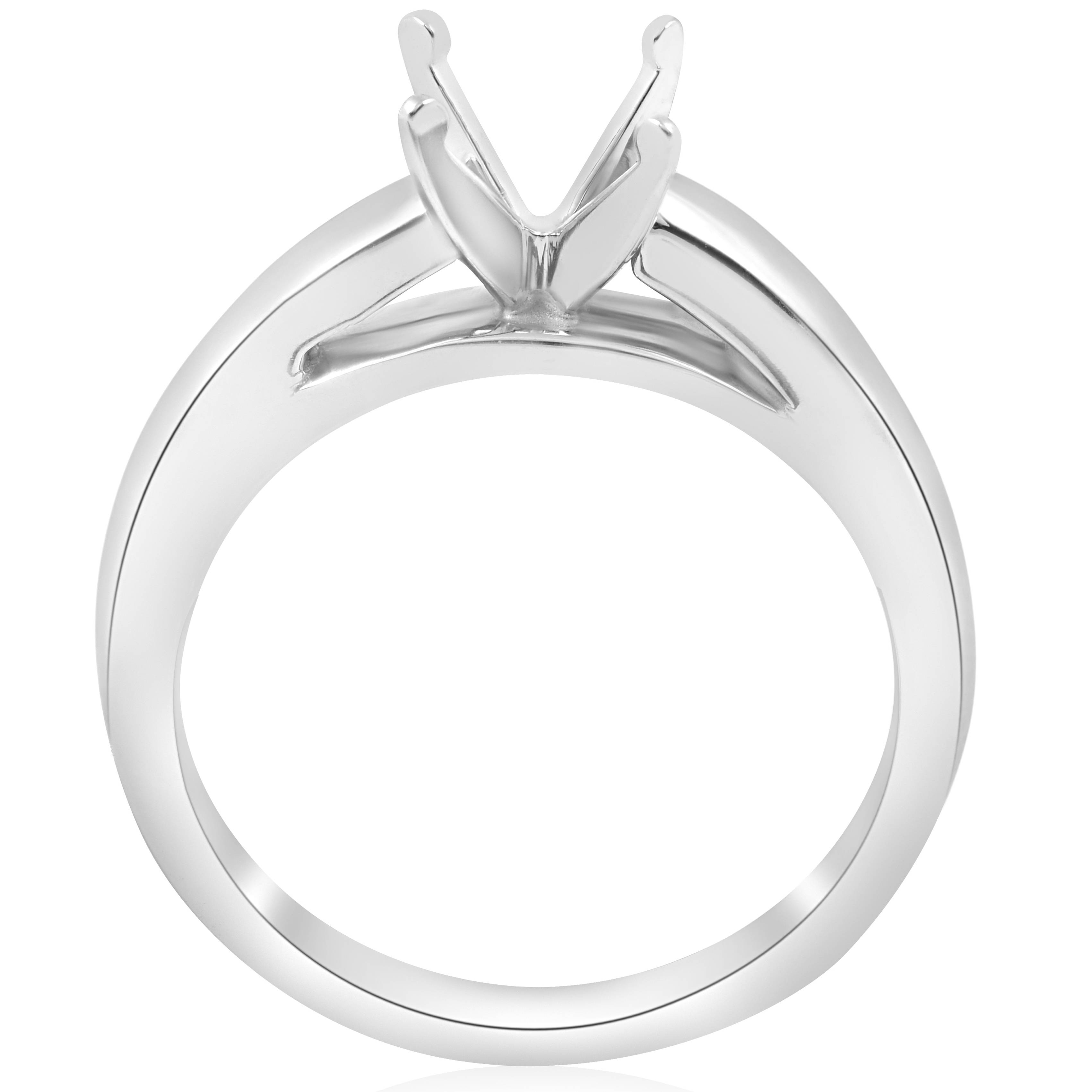 Solitaire Cathedral Semi Mount Engagement Ring Setting 14k White Gold 4Prong eBay
